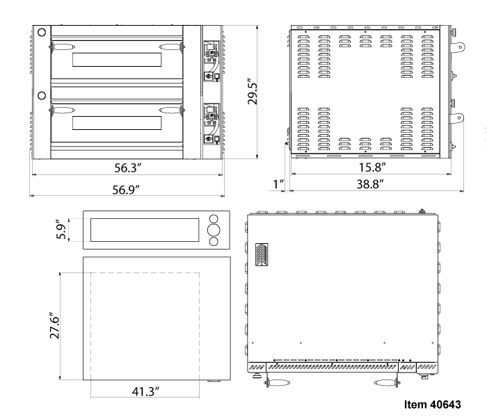 Omcan 40633 Electric Countertop 13 3/4 Single Deck Compact Series Pizza  Oven - 220V, 1 Phase, 2.2 kW