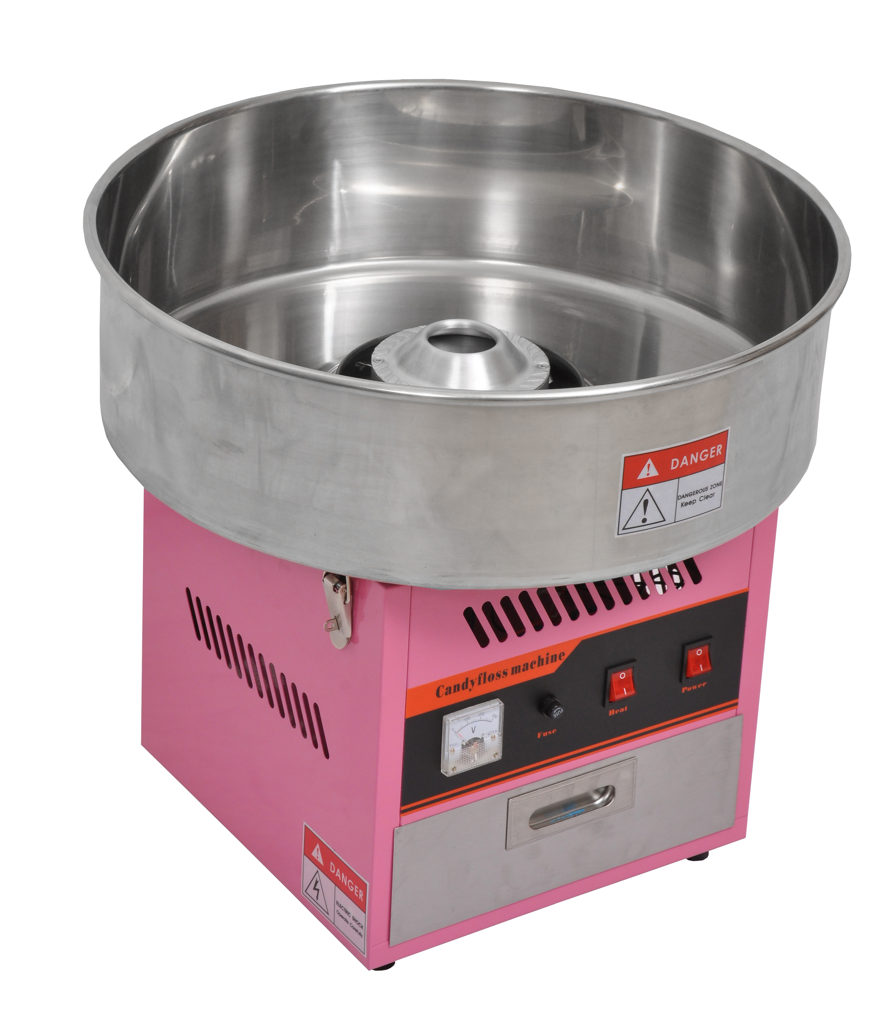 Candy floss machine and metal bowl and cover 2kg sugar 100 stick 5 light up 