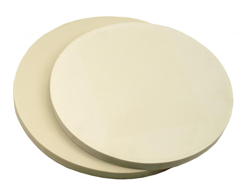 16″ x 1″ Round Beige Synthetic Rubber Cutting Board – Omcan