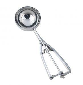 Choice #100 Round Stainless Steel Squeeze Handle Disher - 0.38 oz.