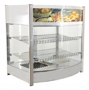 44-inch Countertop Curved Glass Display Warmer with 6 Pans – Omcan