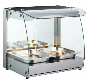 Omcan 44 Countertop Curved Glass Display Warmer with 6 Pans, Model#43119